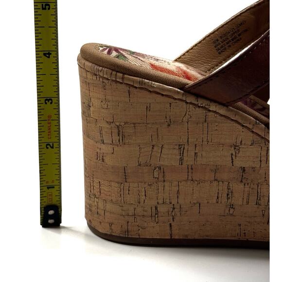 Born BOC Cora Sandal Womens 10M Brown Vegan Leather Wedge Platform Slide New - Picture 7 of 10